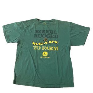John Deere “Rough, Rugged & Ready To Farm” Green Size XL  T-shirt